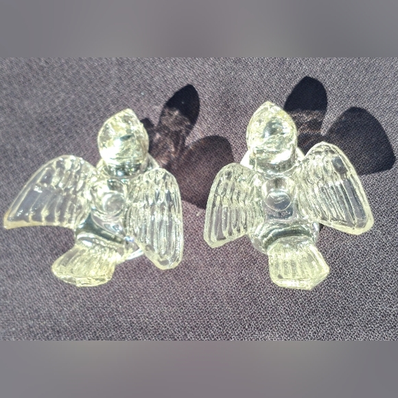 Beidermann Vintage Glass Mini Candle Holders - Vintage Crystal Doves - Picture 5 of 11